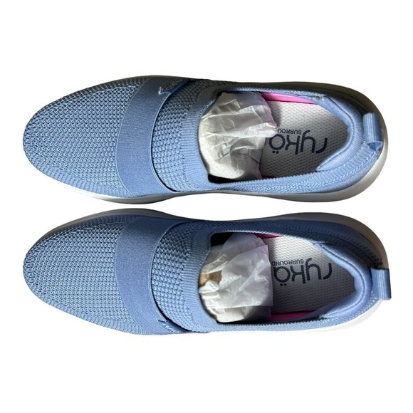 Ryka Astrid Knit Slip-On Sneaker (in tempst blue) - Picture 4 of 13